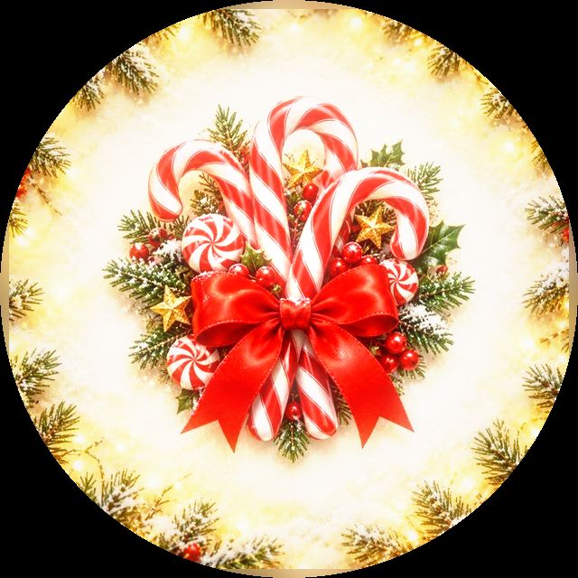 Candy cane wreath